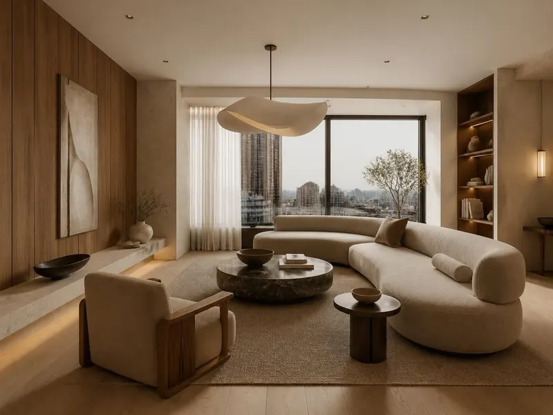 Interior concept of a modern apartment living room