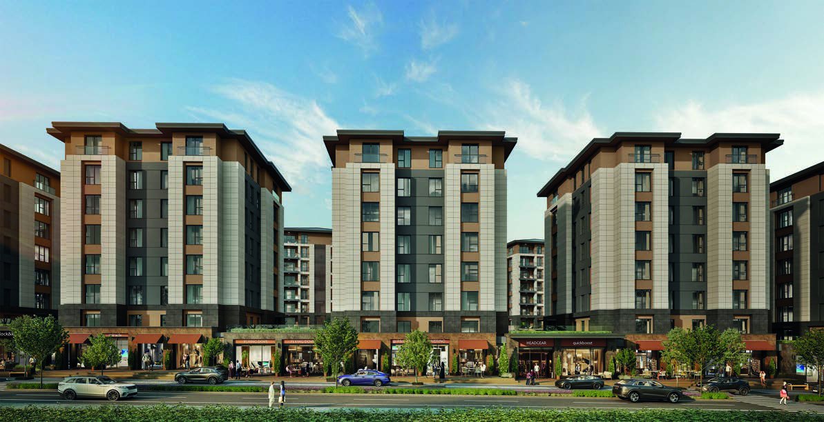 Lotus Yaşam residential blocks from the street