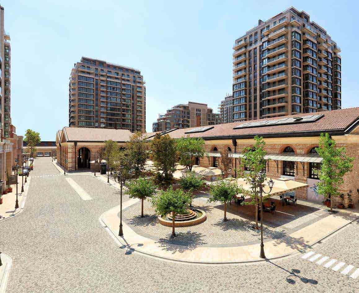 Büyükyalı square in front of the historic Fişekhane