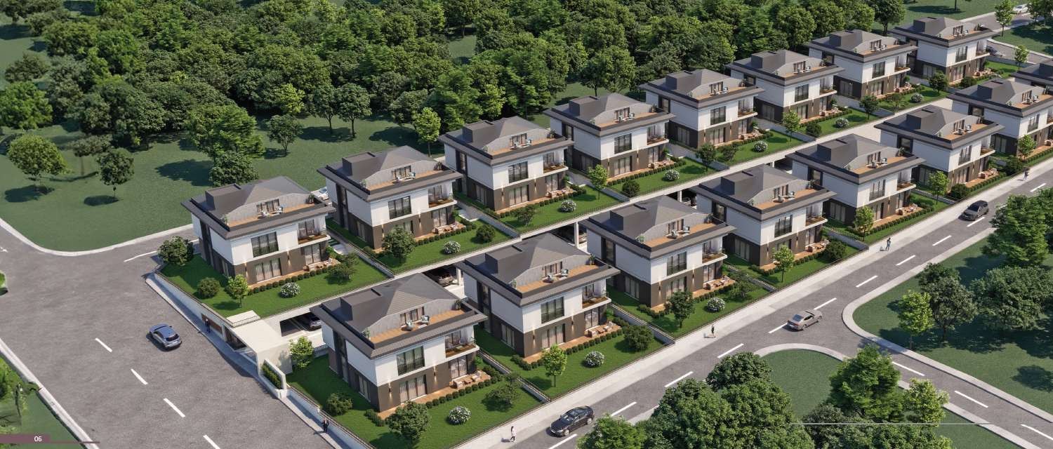 Lotus Manzara Güzelce aerial view of the villas