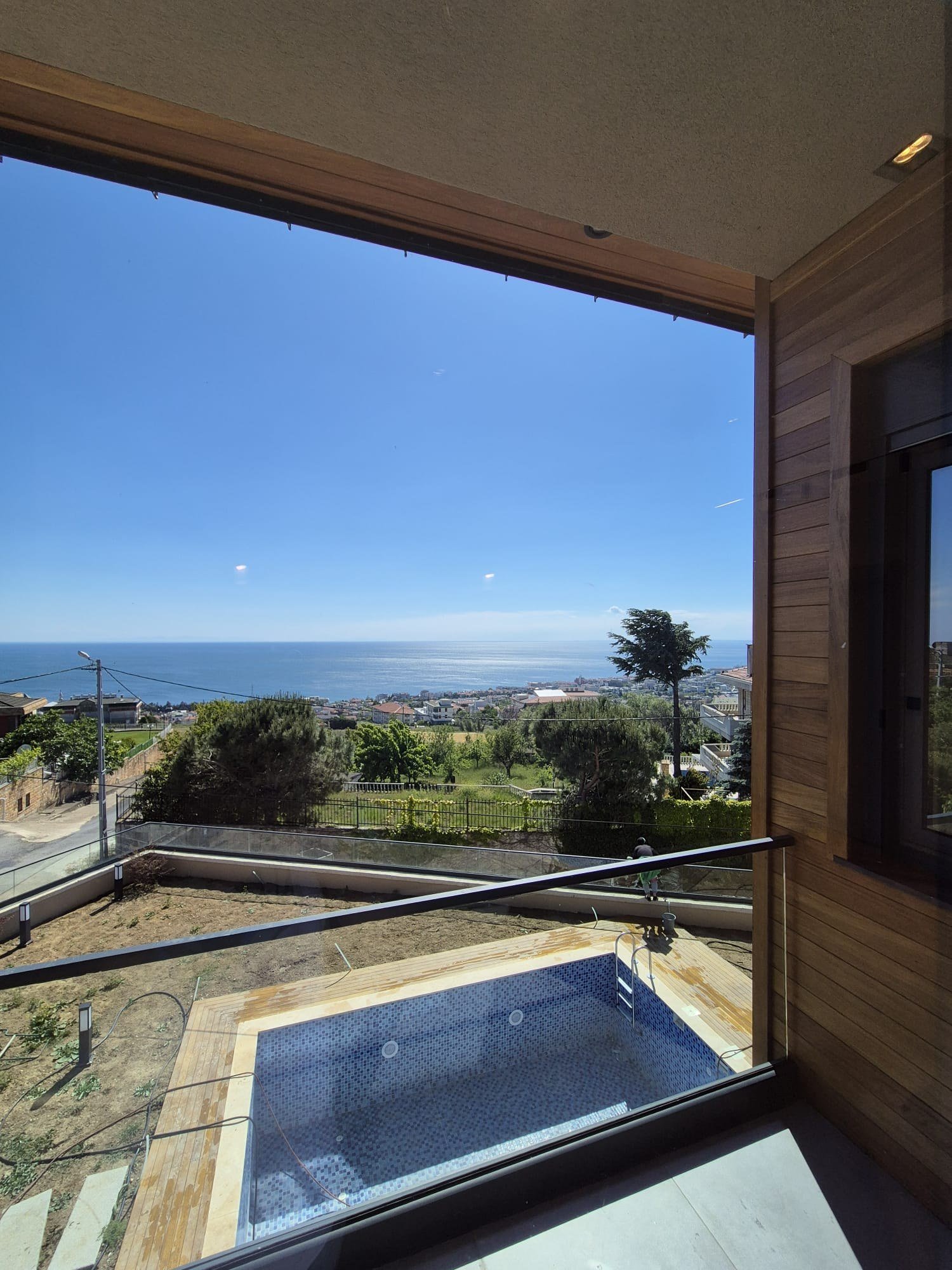 Marmara Haven Villa pool and sea view from the balcony