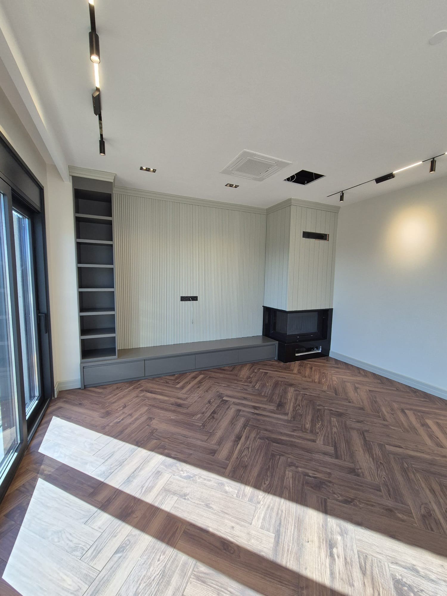 Marmara Haven Villa living room with fireplace