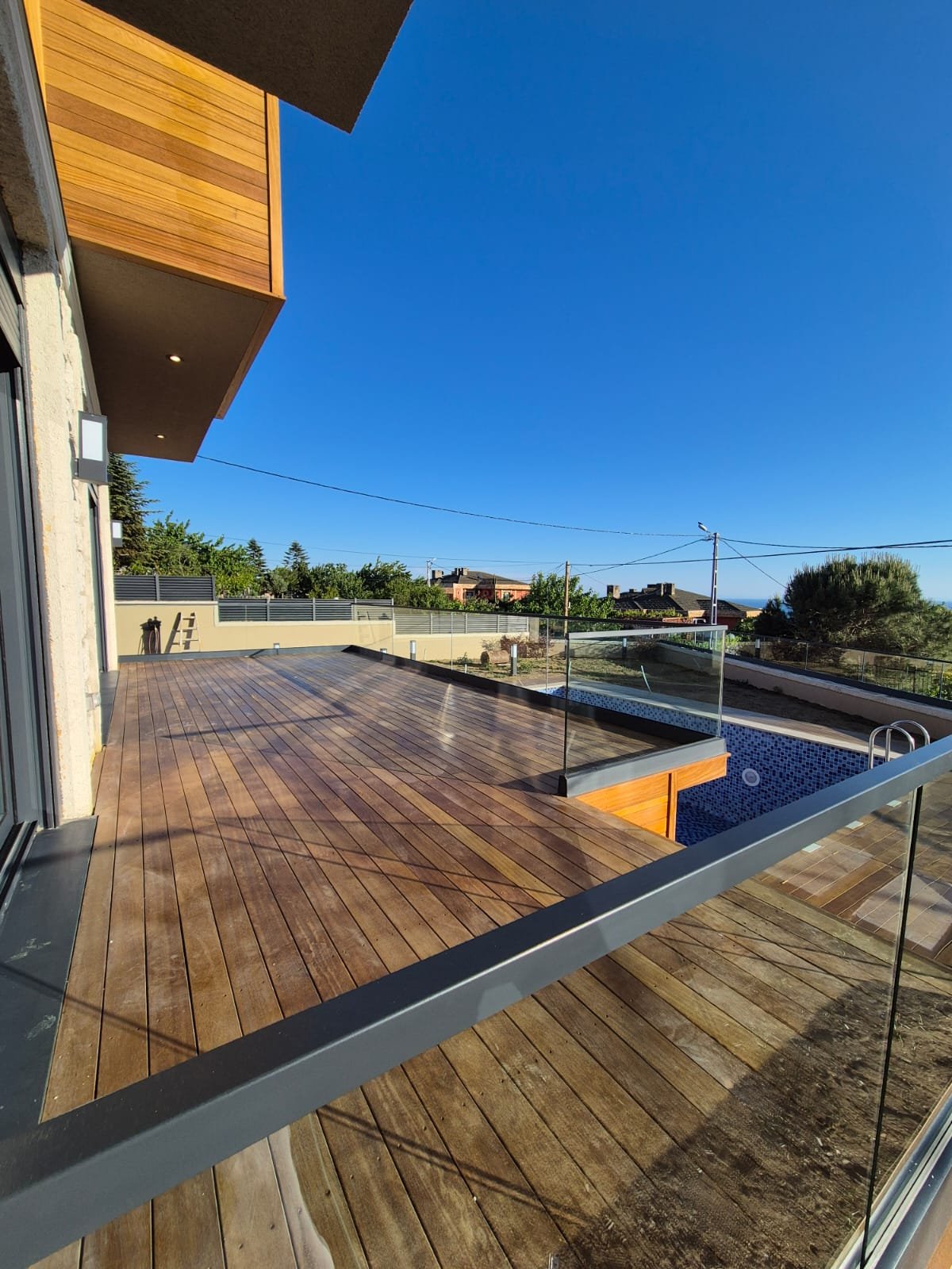 Marmara Haven Villa wooden deck by the pool