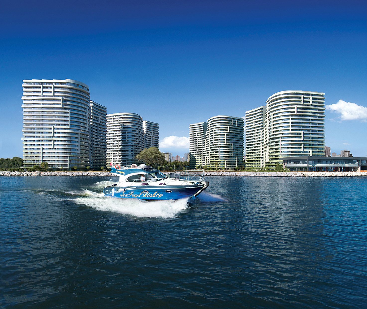 Sea Pearl Ataköy seen from the Marmara Sea